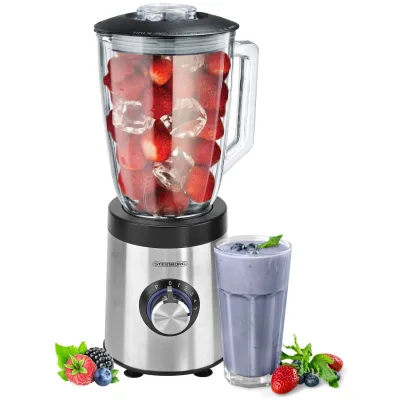 Steinborg Glas Standmixer BPA-frei 5 Stufen+Pulsfunktion 1.5L 800W