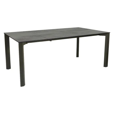 Stern Ausziehtisch 160/210x100 cm Penta Aluminium anthrazit Tischplatte Silverstar Zement mit Nivelliersystem