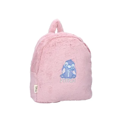 Stitch Rucksack So Charming Rosa Plüschrucksack mit goldenen Details