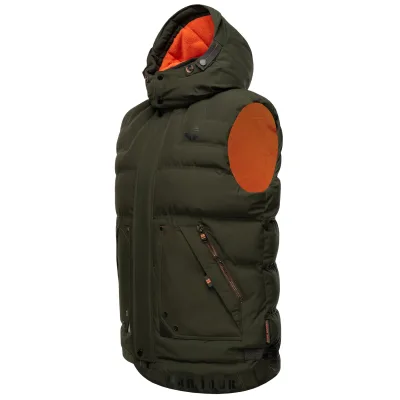 STONE HARBOUR Sportliche Herren Steppweste Outdoorweste mit abnehmbarer Kapuze Egoor