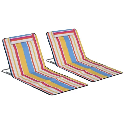 Outsunny Strandmatte, Mehrfarbig 53x45x124 cm