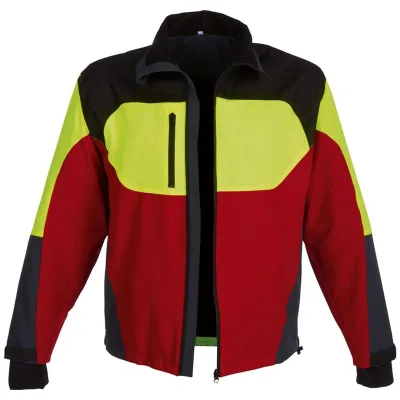 Stretchjacke Forest Jack Red Gr. 2XL leuchtgelb-rot-grau
