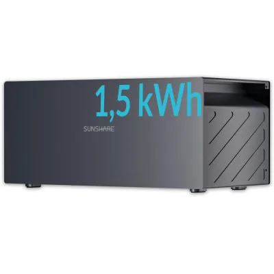 SUNSHARE Glory Erweiterungsakku – 1,52 kWh Batteriemodul für Balkonkraftwerk Speicher | LiFePO₄