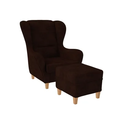 Supellex Ohrensessel Mokka 92x108x92 cm