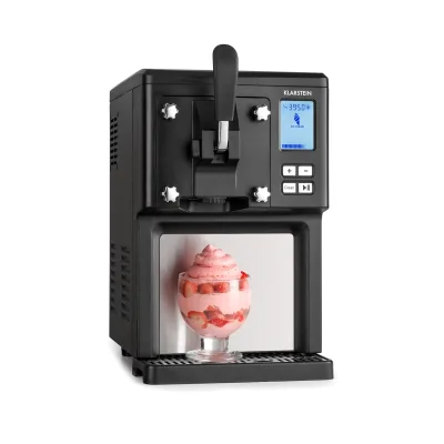 Sweet Sundae Eiscrememaschine Kompressor 1,5l Edelstahl schwarz