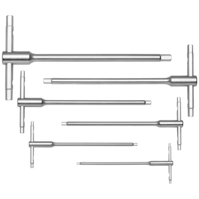 Swiss Tools T-Griff-Schraubendreher- Satz mit Gleitgriff 5-teilig 2,5-6mm