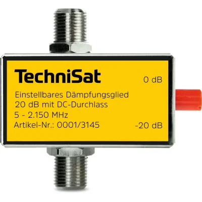 TechniSat Dämpfungsglied   einstellbar (mit F-Kupplung)   silber