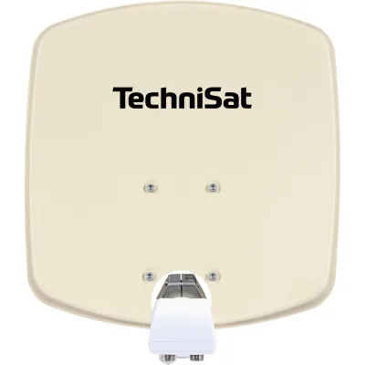 TechniSat DIGIDISH 33   Sat-Schüssel mit Twin-LNB & Wandhalterung, 2 TN beige