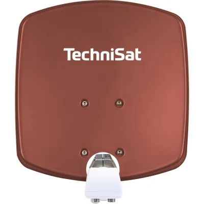 TechniSat DIGIDISH 33   Sat-Schüssel mit Twin-LNB & Wandhalterung, 2 TN ziegelrot