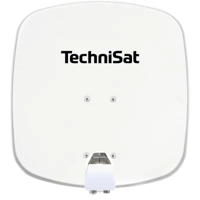 TechniSat DIGIDISH 45   Sat-Schüssel mit Twin-LNB & Wandhalterung, 2 TN polarweiß