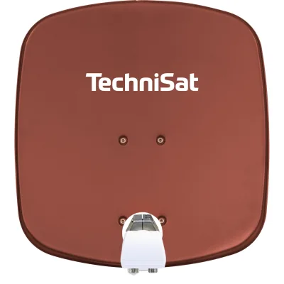 TechniSat DIGIDISH 45   Sat-Schüssel mit Twin-LNB & Wandhalterung, 2 TN ziegelrot