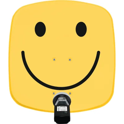 TechniSat DIGIDISH 45   Sat-Schüssel mit V/H-LNB & Satfinder, 1 TN gelb mit smiley