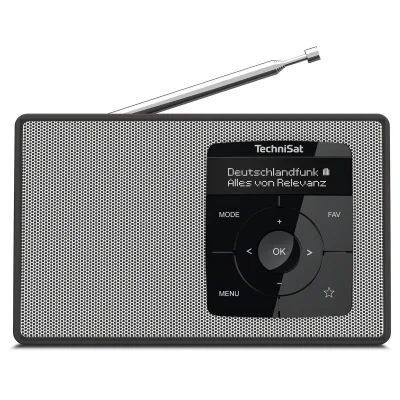 TechniSat DIGITRADIO 2   Portables DAB+/UKW-Radio, Bluetooth schwarz/weiß