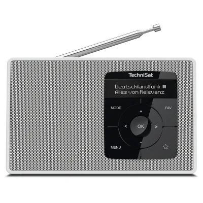 TechniSat DIGITRADIO 2   Portables DAB+/UKW-Radio, Bluetooth weiß