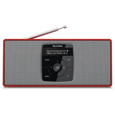 TechniSat DIGITRADIO 2 S   Portables DAB+/UKW-Stereoradio, 2 W rot/silber