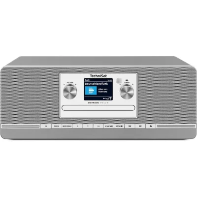 TechniSat DIGITRADIO 372 CD IR – 10 W Internetradio mit DAB+, CD, Fernbedienung silber