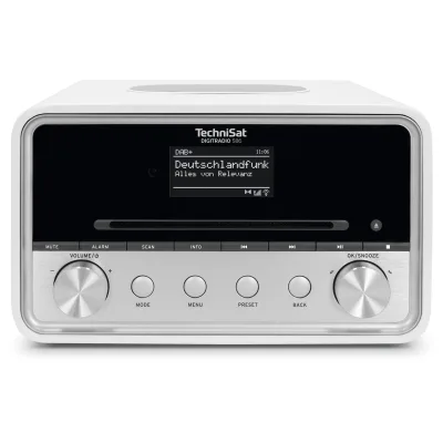 TechniSat DIGITRADIO 586   DAB+ & Internet-Radio, Wireless-Charging weiß/silber