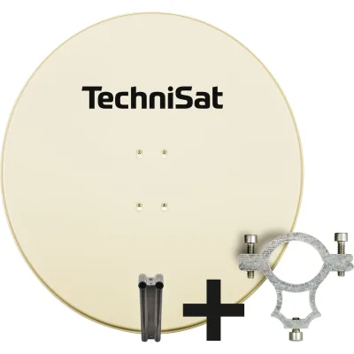 TechniSat SATMAN 850 PLUS   85cm Sat-Antenne mit 40mm LNB-Halteschelle   rot beige