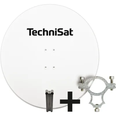 TechniSat SATMAN 850 PLUS   85cm Sat-Antenne mit 40mm LNB-Halteschelle   rot polarweiß