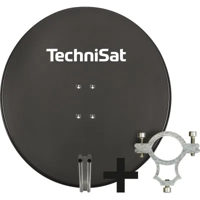 TechniSat SATMAN 850 PLUS   85cm Sat-Antenne mit 40mm LNB-Halteschelle   rot schiefergrau