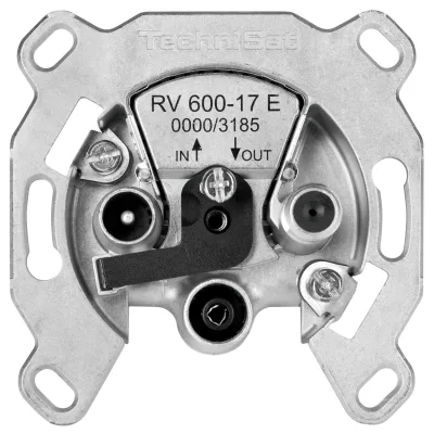 TechniSat TECHNIPRO RV 600-17E   Sat-Durchgangsdose, Antennensteckdose   silber
