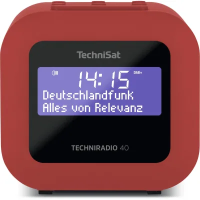 TechniSat TECHNIRADIO 40   DAB+ Radiowecker mit Sleeptimer und Snooze   rot rot