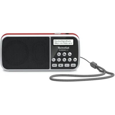 TechniSat TECHNIRADIO RDR   portables DAB+/UKW Radio inkl. Netzteil, Akku   rot