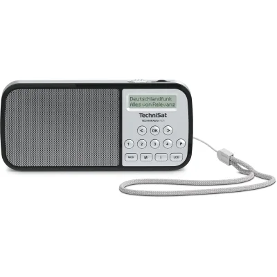 TechniSat TECHNIRADIO RDR   portables DAB+/UKW Radio mit Akku, 1 W, USB   weiß silber
