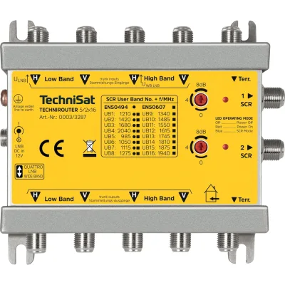 TechniSat TECHNIROUTER 5/2x16   Sat-Verteiler für 2 Stränge je 16 Teilnehmer