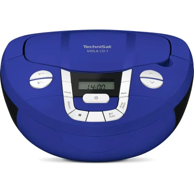 TechniSat Viola CD-1   Boombox mit Bluetooth, Batteriebetrieb & CD-Player blau