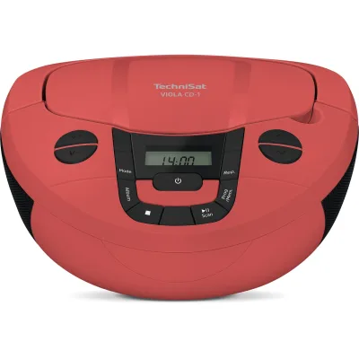 TechniSat Viola CD-1   Boombox mit Bluetooth, Batteriebetrieb & CD-Player rot