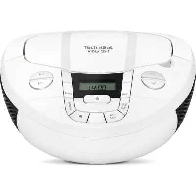 TechniSat Viola CD-1   Boombox mit Bluetooth, Batteriebetrieb & CD-Player weiß