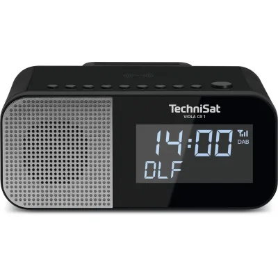 TechniSat VIOLA CR 1   DAB+ und UKW Radiowecker mit Wireless Charging   schwarz