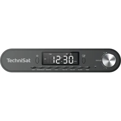 TechniSat Viola Küchenradio - 5 Watt Unterbau Radio mit UKW/FM, LED Display, Arbeitsleuchte, Timer, Bluetooth, Weckfunktion anthrazit