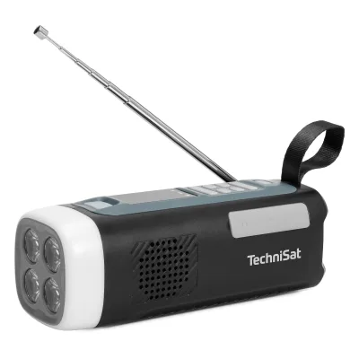 TechniSat Viola Kurbelradio – Notfallradio mit Solar & Kurbel, 4500 mAh Akku, UKW, Bluetooth