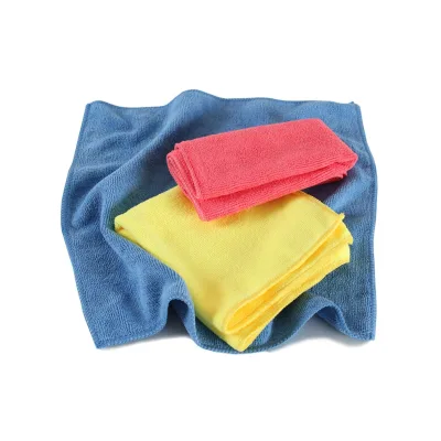 tectake® 100er Set Mikrofasertücher, für gründliche und streifenfreie Reinigung, langlebig dank vernähtem Rand, 35 x 35 cm