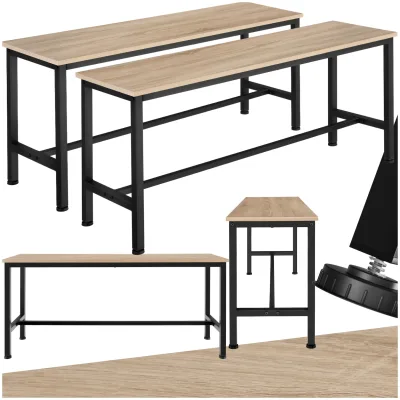 tectake® 2er Set Sitzbank, Industrial Style, Belastbarkeit 200 kg, 108 x 32,5 x 50 cm