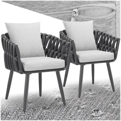 tectake Stuhl Anthrazit 62.5x75x65.5 cm