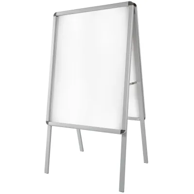 tectake® Aluminium Plakatständer, DIN A1, doppelseitig, klappbar, mit Klicksystem, inklusive 2 Schutzfolien