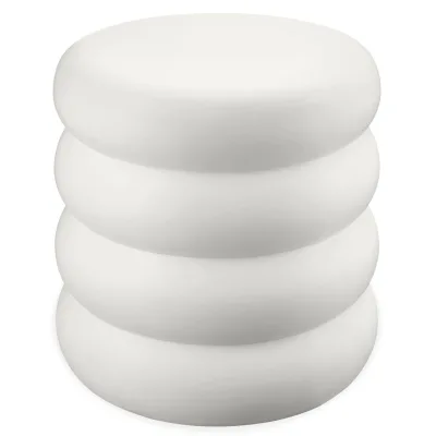 tectake® Beistelltisch, rund, im Chubby-Design, glatte Oberfläche mit mattem Finish, Ø 45 x 46 cm