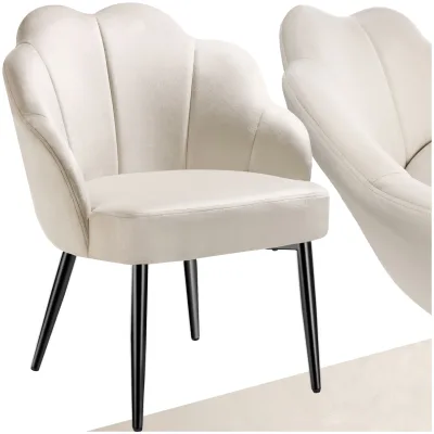 tectake® Cocktailsessel, gepolstert, mit Samtbezug, runde, pulverbeschichtete Stahlbeine, 66 x 62 x 80,5 cm