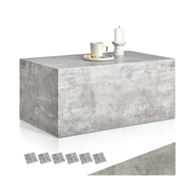 tectake® Couchtisch, minimalistisches Design, keine Montage, inkl. Bodenschoner, Belastbarkeit 45 kg