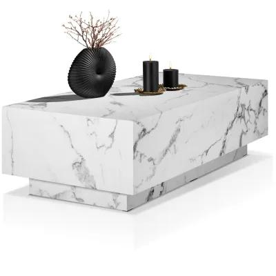 tectake® Couchtisch, minimalistisches Design, solider Standfuß für hohe Stabilität, inkl. Bodenschoner, Belastbarkeit 45 kg
