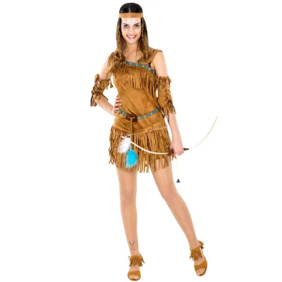 tectake® Frauenkostüm Indianerin sexy Cheyenne