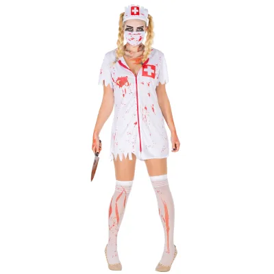 tectake® Frauenkostüm sexy Zombie Krankenschwester