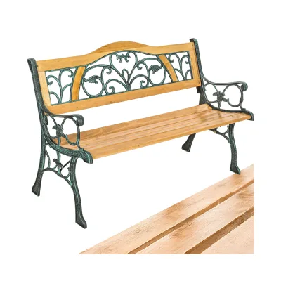 tectake® Gartenbank, 2-Sitzer, wetterfest, 124 x 60 x 83 cm