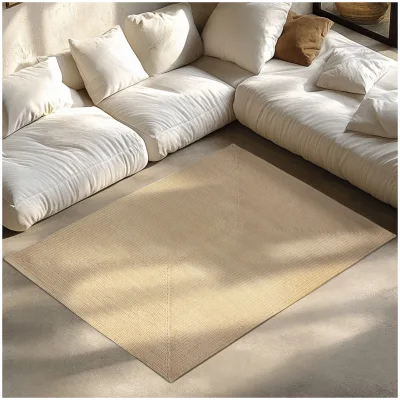 tectake® Geflochtener Teppich, verschiedene Größen, aus Jute- und Kunstfasern, strapazierfähig und pflegeleicht