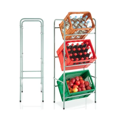 tectake® Getränkekistenregal, aus Stahl, guter Zugriff, 50 x 33 x 116 cm