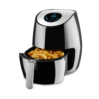 tectake® Heißluftfritteuse, 3,6 l, Timer und Temperatursteuerung, SGS-Zertifikat, inklusive Rezeptheft