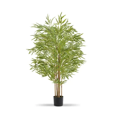tectake Künstlicher-Bambusbaum Grün 150 cm